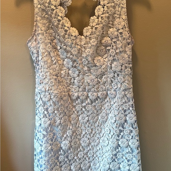 ⚡️B. Darlin Dress⚡️ Pale blue with embroidered flower design. - Picture 2 of 8